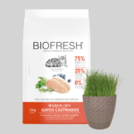 Biofresh para gatos castrados 1,5kg con semillas de pastito de regalo